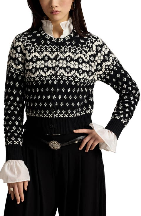 Fair Isle Wool Blend Cardigan