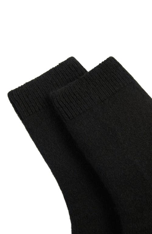 Gobi Mongolian Cashmere Basic Socks In Black