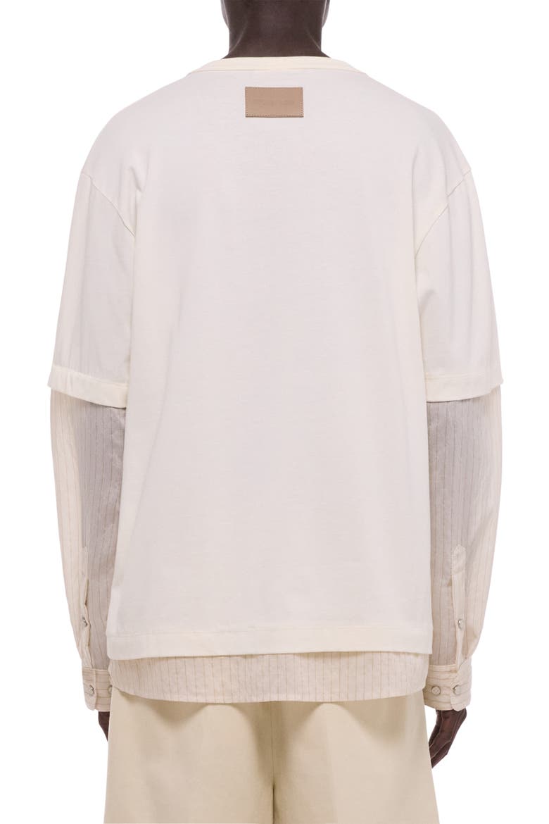 Layered Cotton T-Shirt, Alternate, color, VINTAGE WHITE