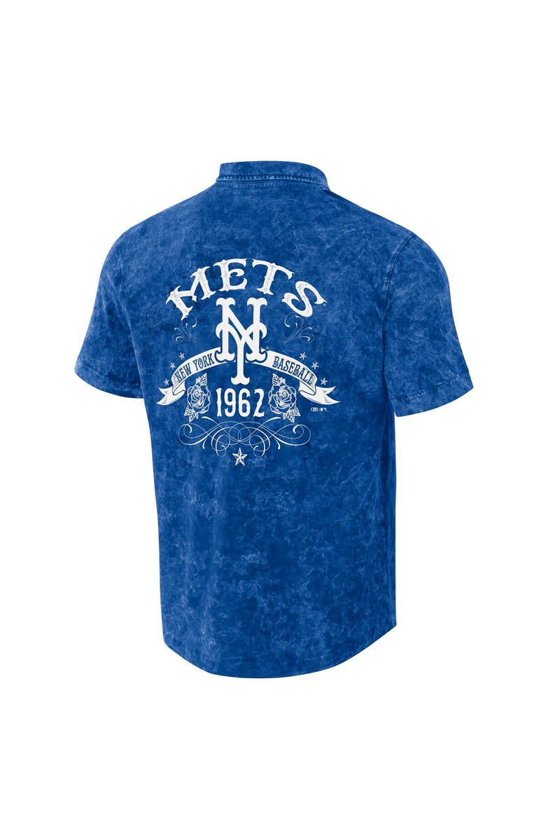 Darius Rucker Collection by Fanatics Men's Darius Rucker Collection by Fanatics Royal New York Mets Denim Team Color Button-Up Shirt, Alternate, color, Royal