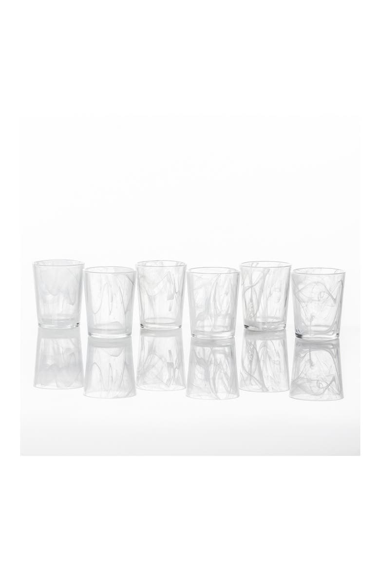 Swirl Set of 6 Double Old Fashioned Glasses, Main, color, CLEAR