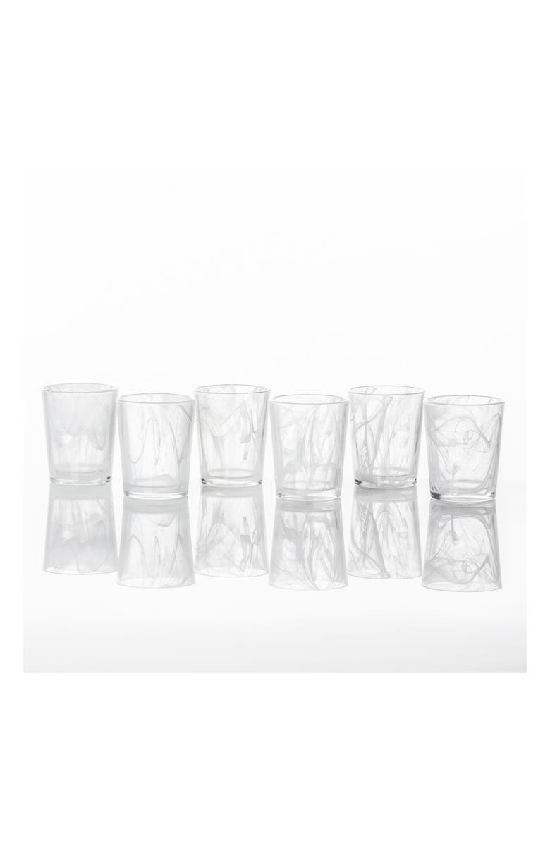 Fortessa Swirl Set of 6 Double Old Fashioned Glasses, Main, color, Clear