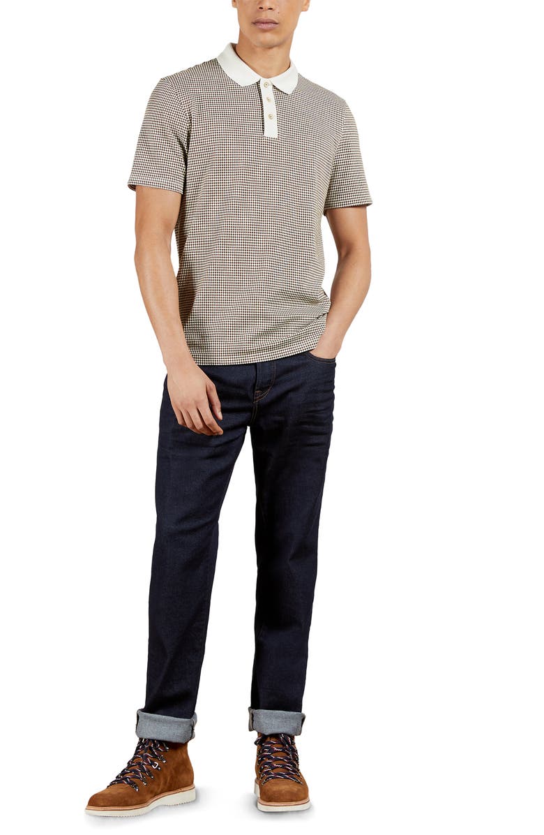 Ted Baker London Krane Dot Print Short Sleeve Polo, Alternate, color,