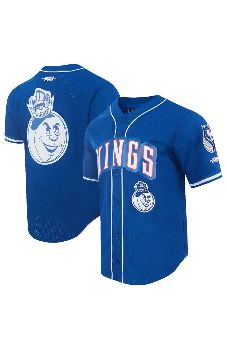 PRO STANDARD Men's Pro Standard Blue Sacramento Kings 2024/25 City Edition Mesh Baseball Jersey, Main, color, 