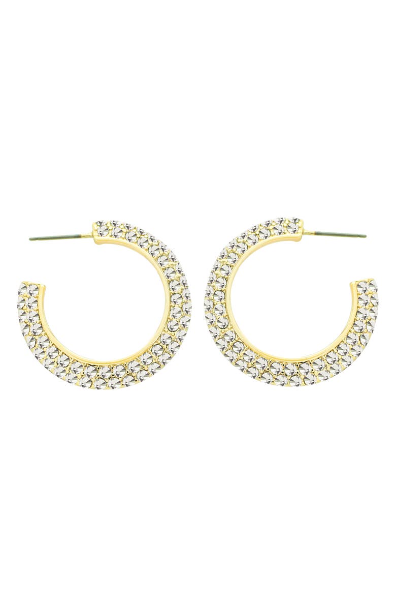 Panacea Pavé Crystal Hoop Earrings, Main, color, 