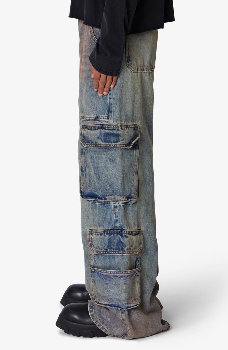 mnml Dune Ultra Baggy Double Cargo Jeans, Alternate, color, 