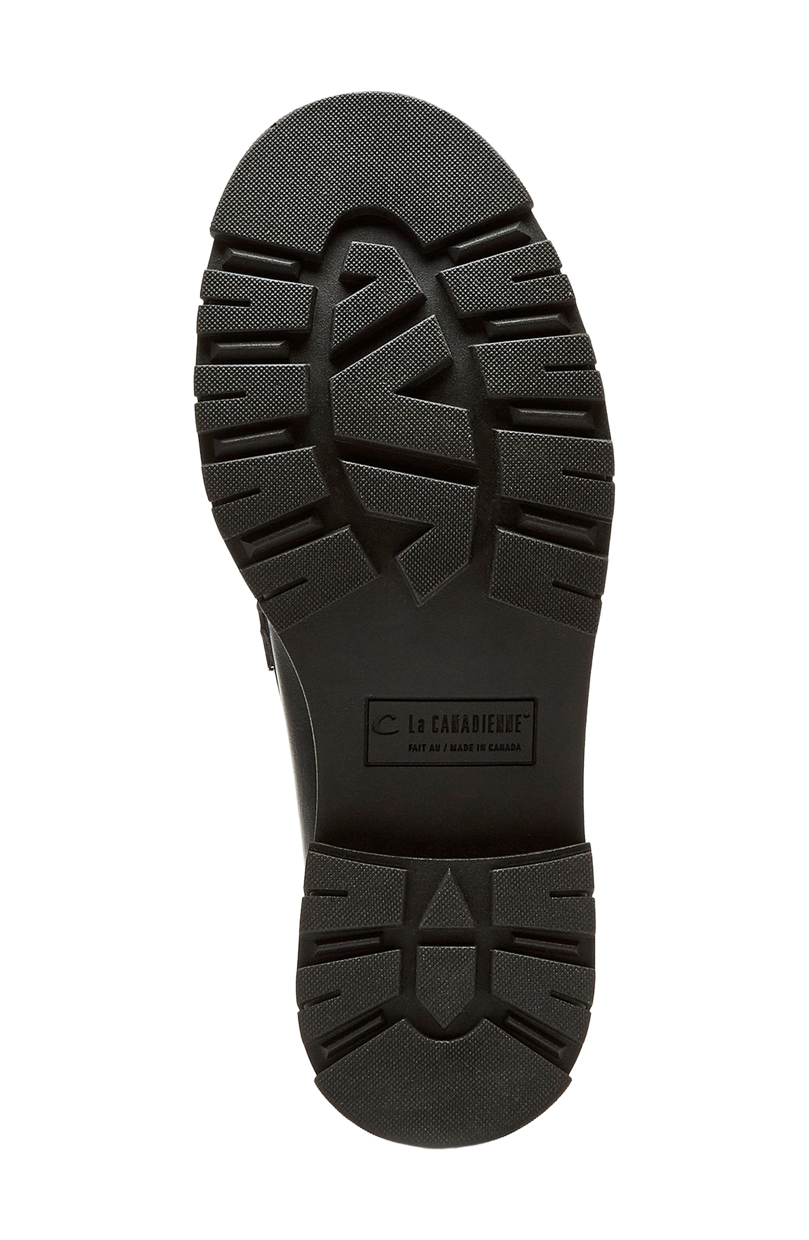La Canadienne Della Waterproof Lug Loafer, Alternate, color, Black Leather