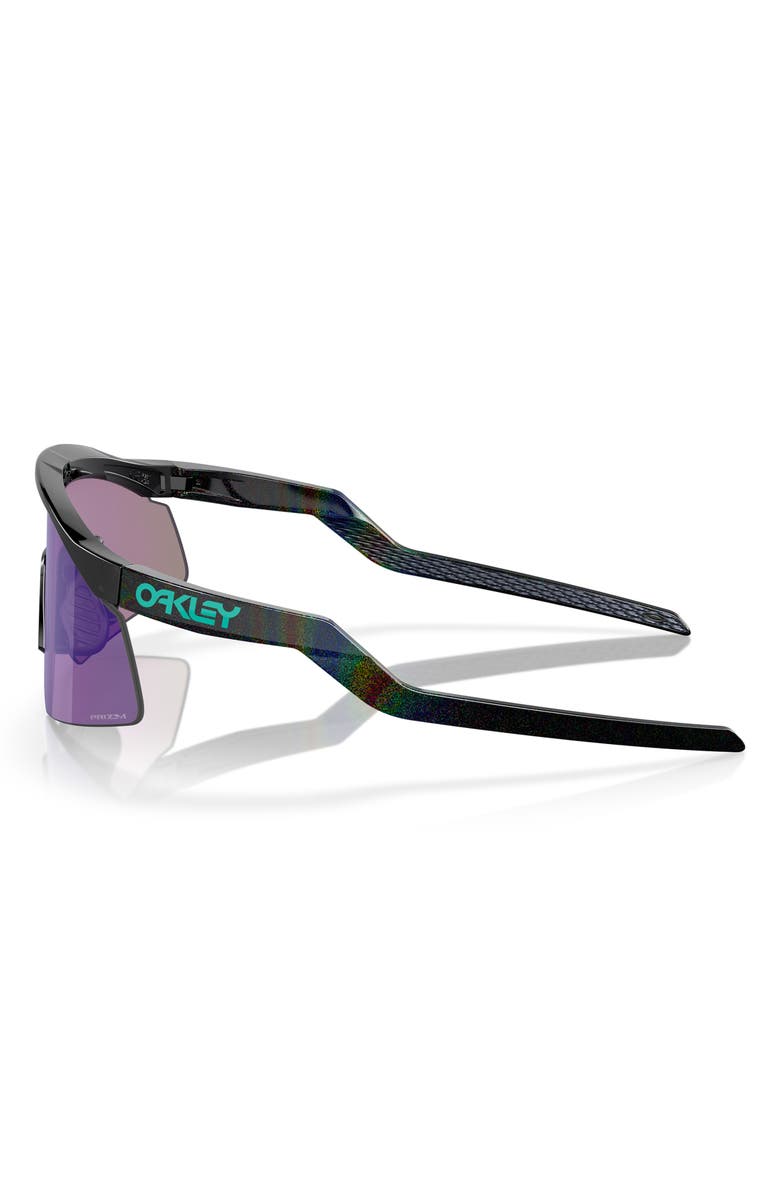 Oakley Hydra 37mm Prizm<sup>™</sup> Semirimless Wrap Shield Sunglasses, Alternate, color, Shiny Black