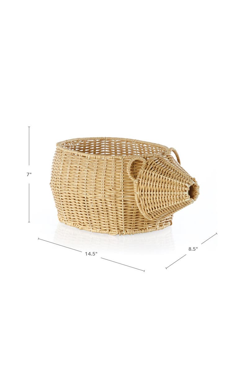 Kaplan Early Learning Company Hedgehog Washable Wicker Basket, Alternate, color, 