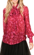 Isaac Mizrahi New York Tie Neck Button-Up Shirt