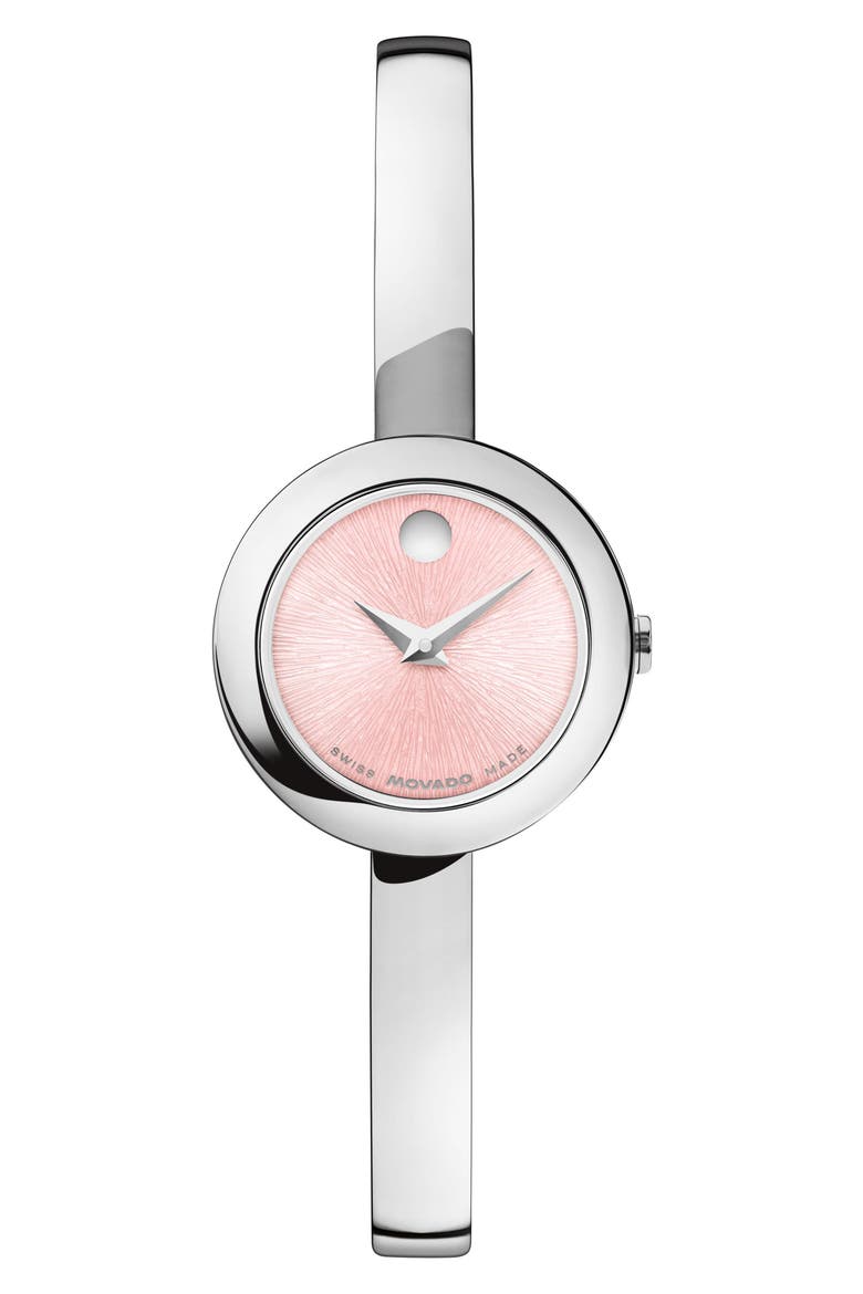 Museum Round Bangle Watch, 21.50mm X 7.45mm, Main, color, PINK