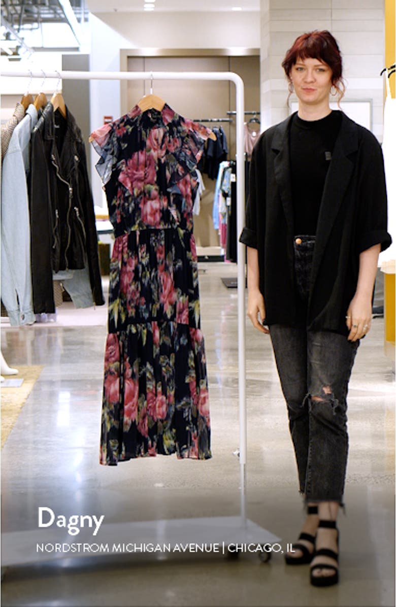 Anna Floral Chiffon Dress, sales video thumbnail