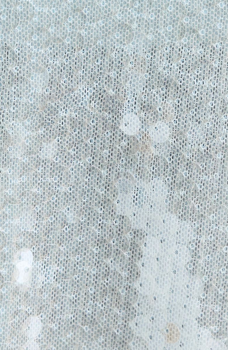 Avec Les Filles Floral Appliqué Handkerchief Hem Miniskirt, Alternate, color, Ice Blue