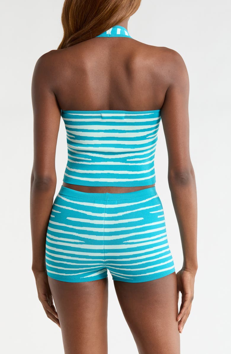 Kulani Kinis Halter Knit Cover-Up Tank Top, Alternate, color, Stripe Hype
