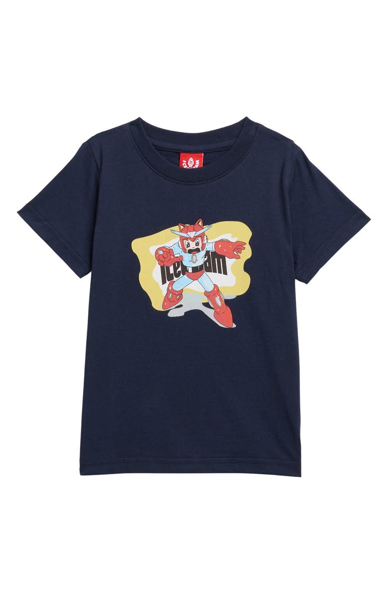 ICECREAM Kids' Stance Cotton Graphic T-Shirt, Main, color, Navy Blazer