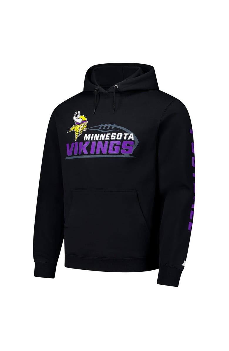 STARTER Men's Starter Black Minnesota Vikings Vintage Pullover Hoodie, Alternate, color, Black