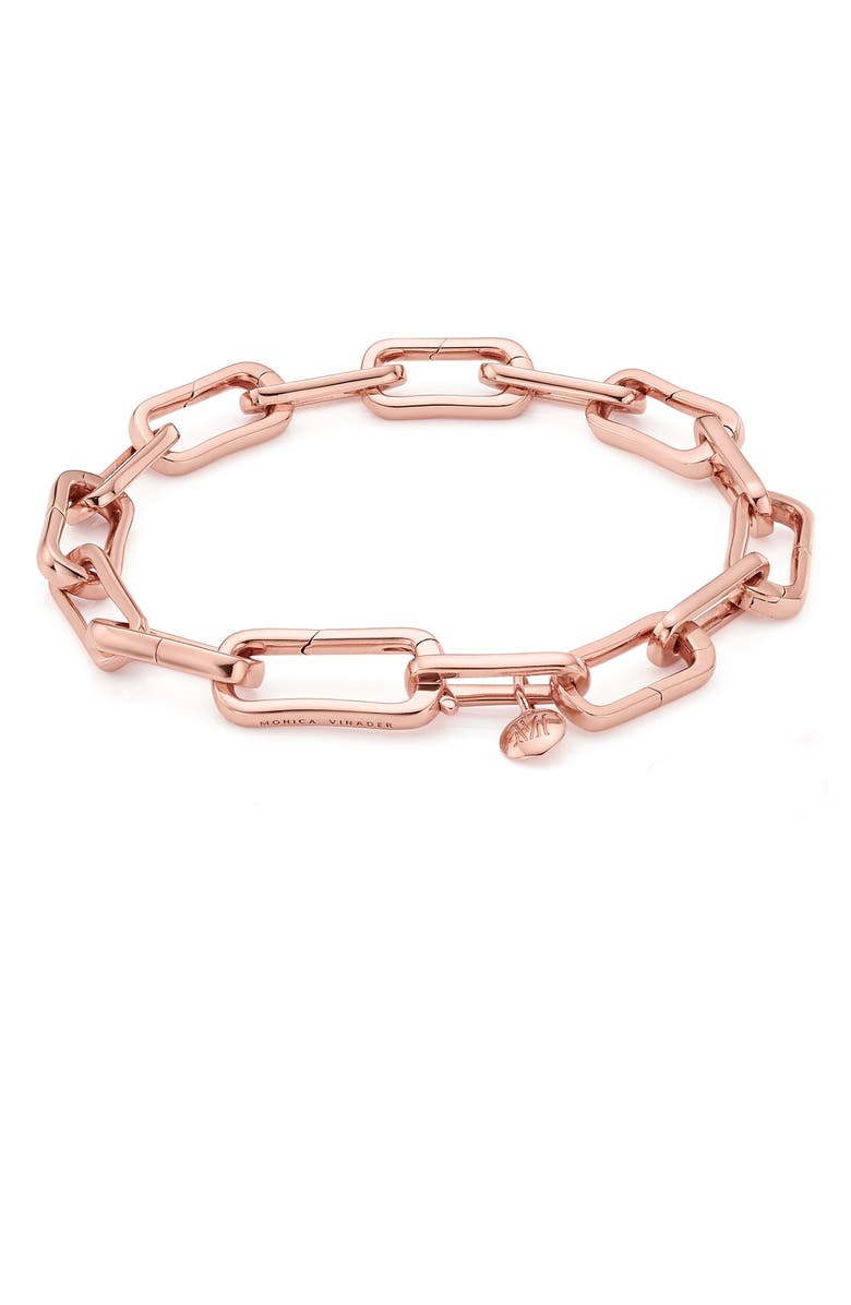 Monica Vinader Alta Capture Charm Bracelet, Alternate, color, Rose Gold