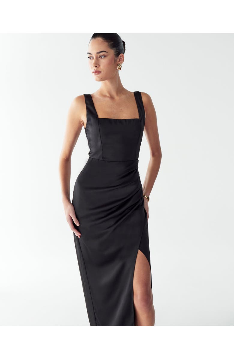WILLA Detroit Maxi Dress, Alternate, color, Black