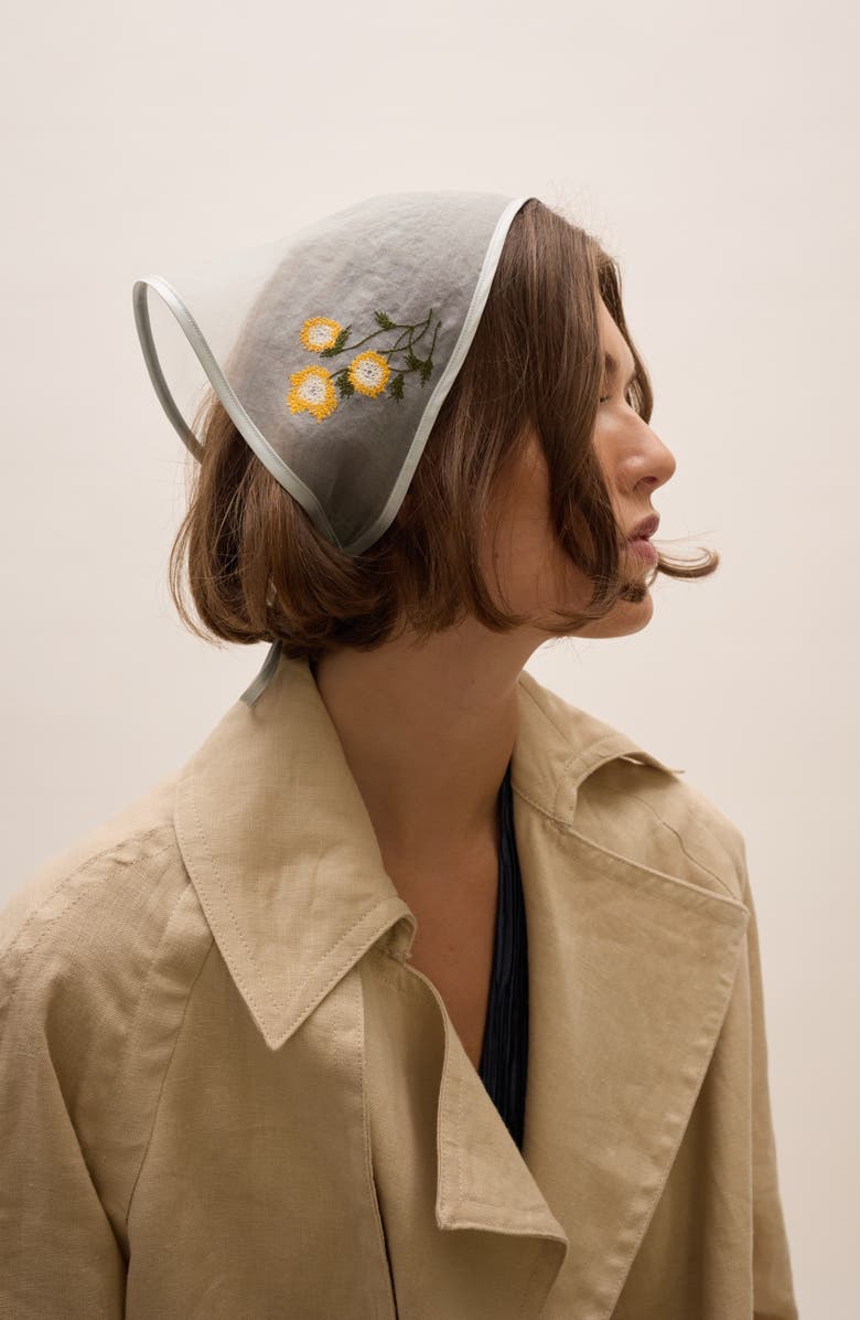 LELET NY Isla Embroidered Bandana, Alternate, color, Blue Rain