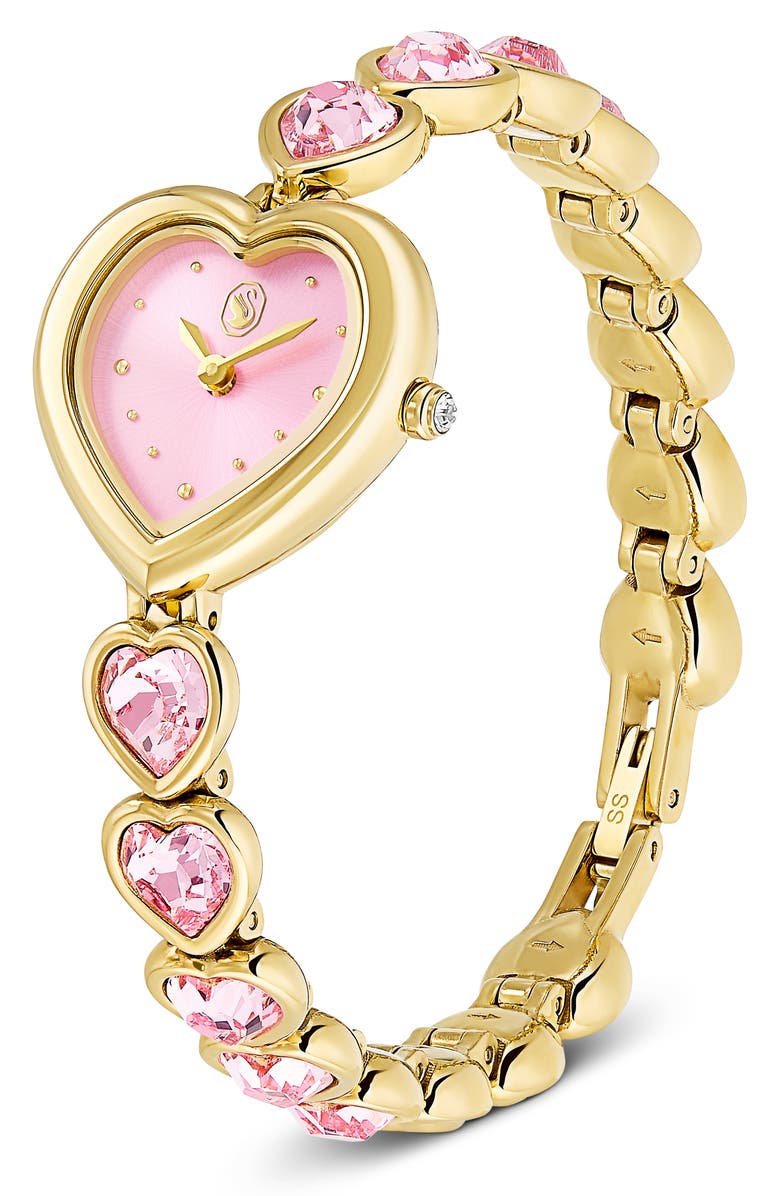 Swarovski Idyllia Heart Crystal Bracelet Watch, 22mm, Alternate, color, 