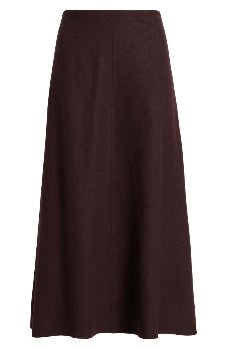 Eileen Fisher Felted Wool Jersey A-Line Skirt, Alternate, color, Cassis