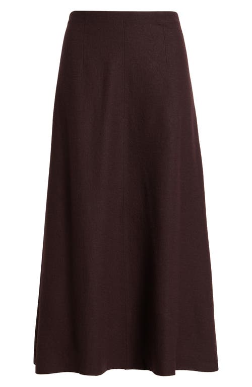 Eileen Fisher Felted Wool Jersey A-line Skirt In Burgundy