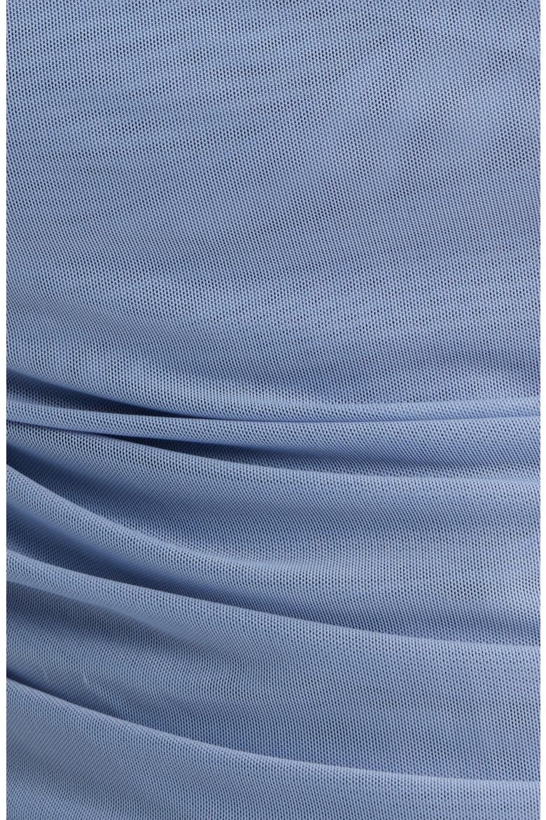Etualh Ruched Mesh Turtleneck Top, Alternate, color, BT BU