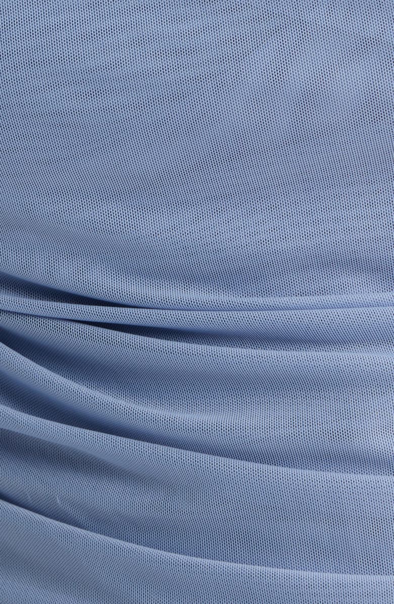 BOSS Orange Etualh Ruched Mesh Turtleneck Top, Alternate, color,