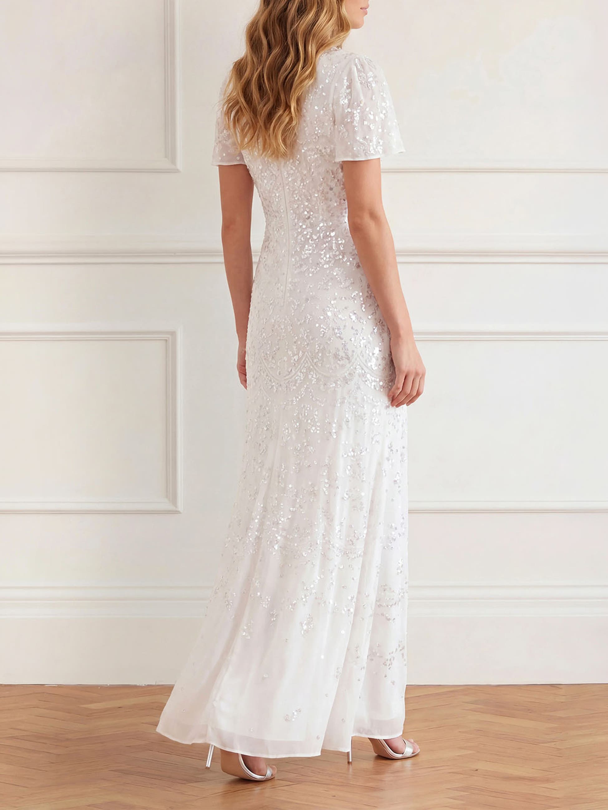 Needle & Thread Freya Georgette Short Sleeve Maxi Gown (Women) | Nordstrom