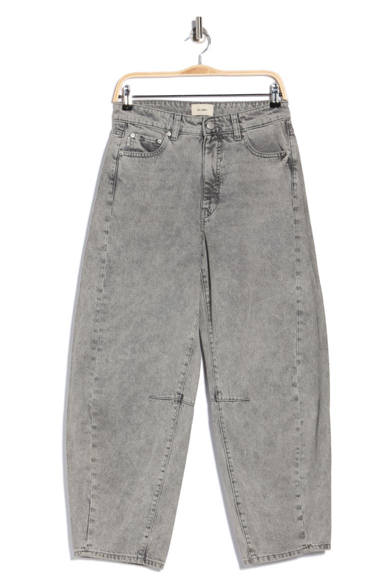 Miro High Waist Ankle Barrel Jeans, Alternate, color, STORM CLOUD