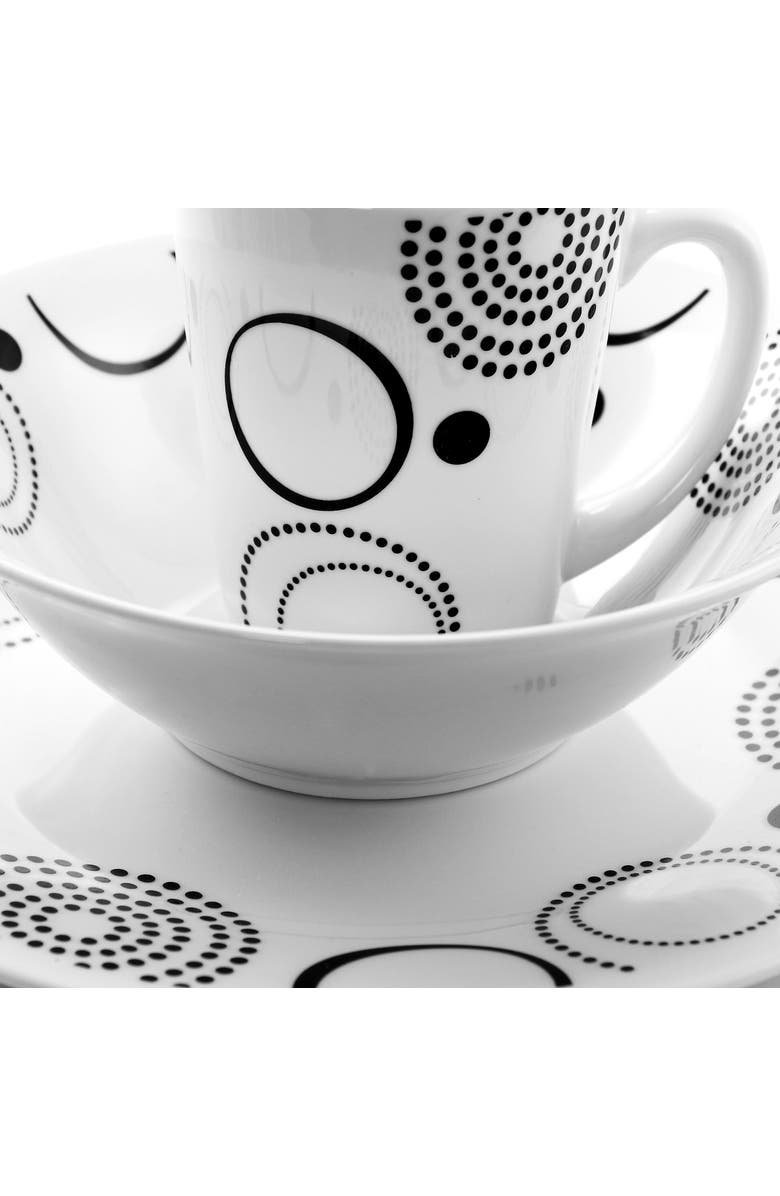 Gibson Modern Times 12 Piece Dinnerware Set, Alternate, color, White