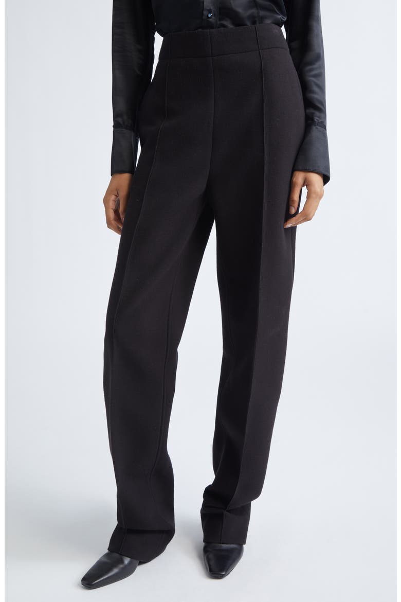 Zee High Waist Scuba Pants, Main, color, BLACK