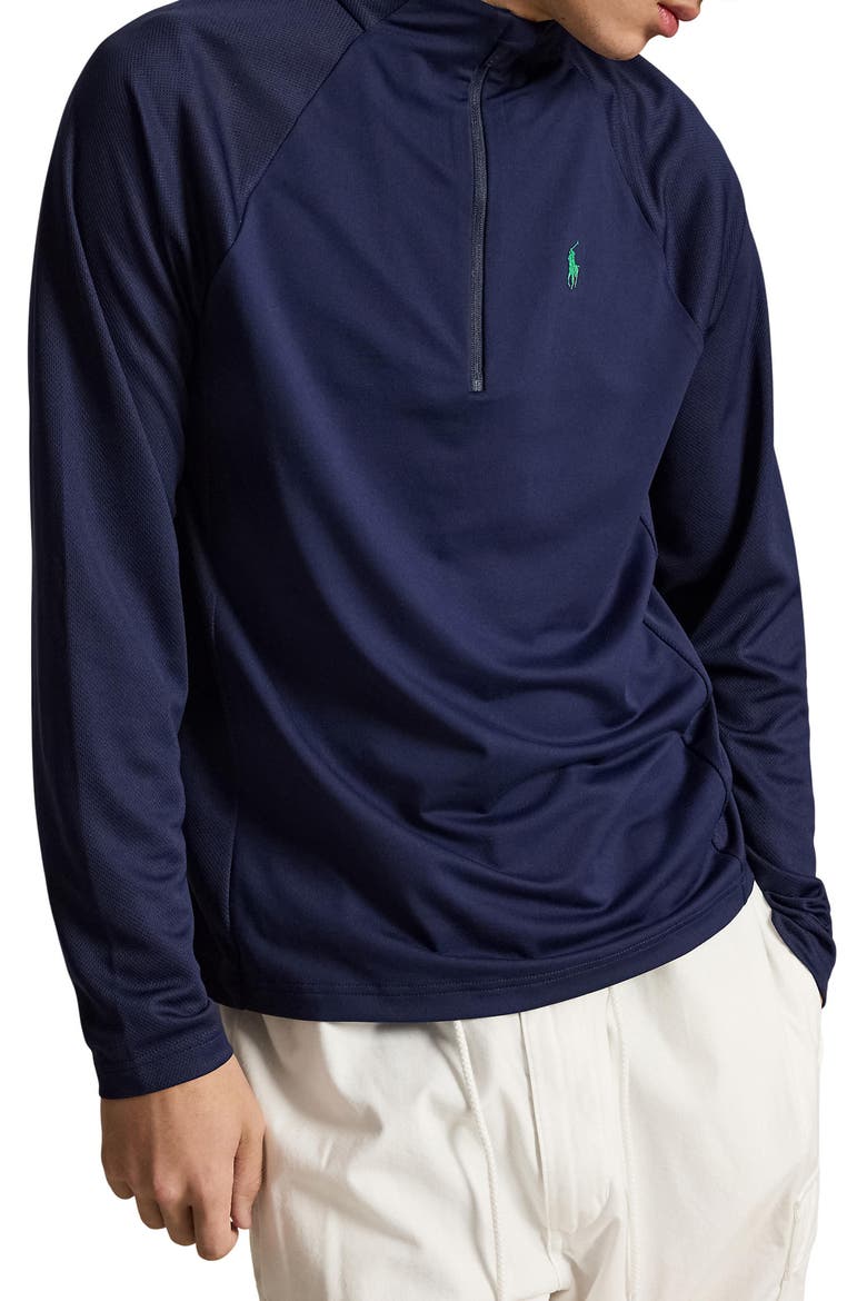 US Open Half Zip Pullover, Main, color, NAVY