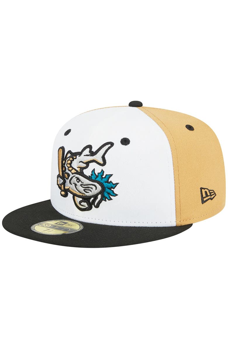 New Era Men's New Era White West Michigan Whitecaps Theme Nights Grand Rapids Dam Breakers 59FIFTY Fitted Hat, Main, color,