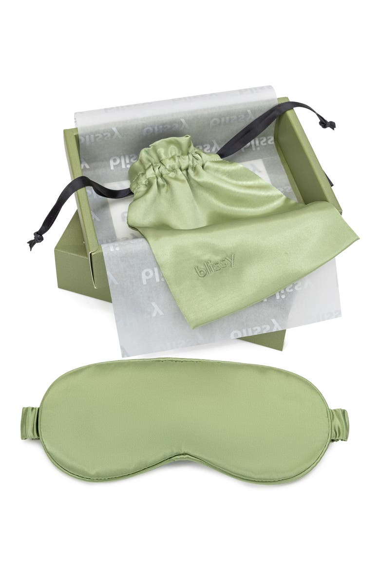 Silk Sleep Mask, Alternate, color, OLIVE