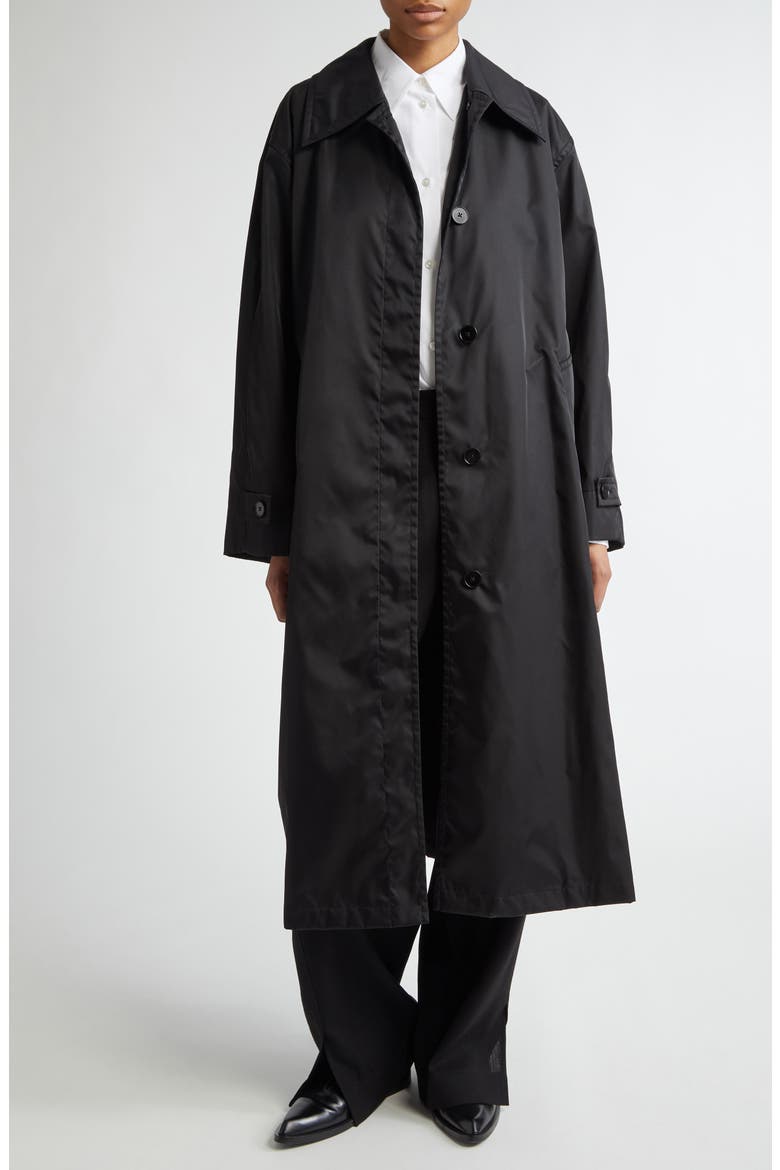 Oversize Longline Coat, Alternate, color, BLACK