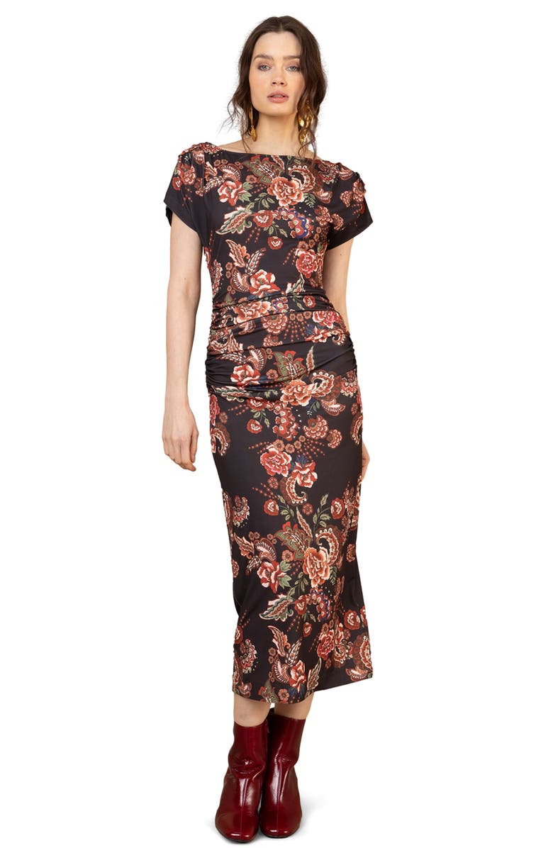 Hale Bob Iliana Jersey Dress, Main, color, Black