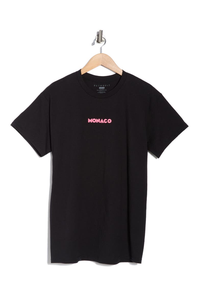 Monaco Graphic Tee, Alternate, color, BLACK