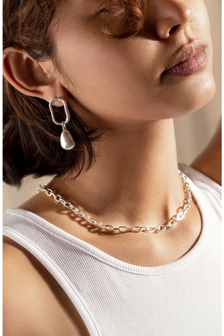 Alta Capture Mini Link Necklace, Alternate, color, SILVER