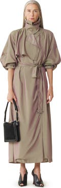 Lanvin Flowing Taffeta Trench Coat