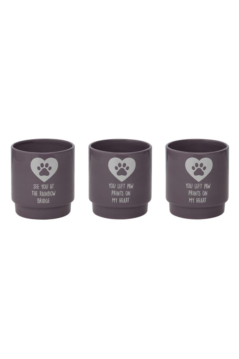 Ceramic Pet Memorial Planters Set of 3 for Spring and Summer Home Decor, Main, color, Multicolored