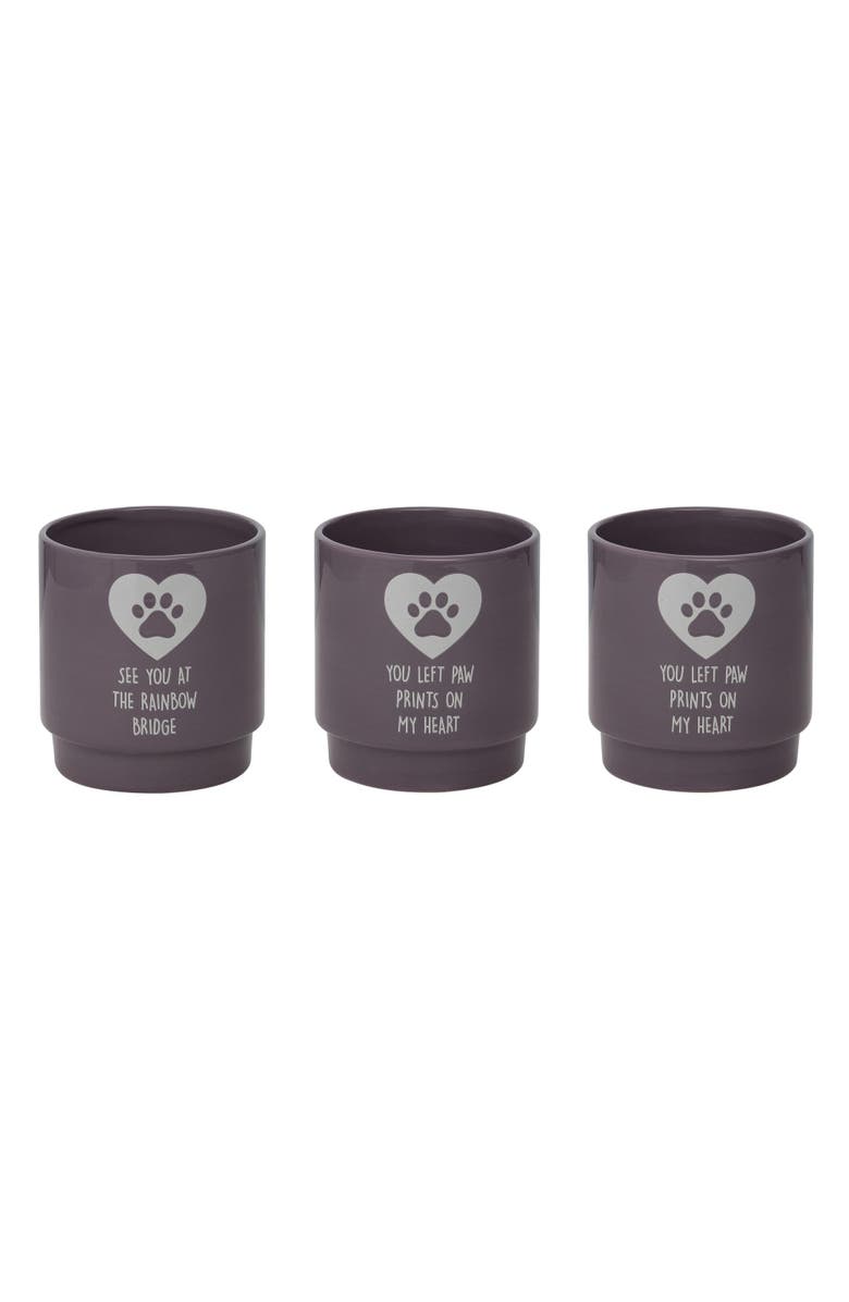 Transpac Ceramic Pet Memorial Planters Set of 3 for Spring and Summer Home Decor, Main, color, Multicolored