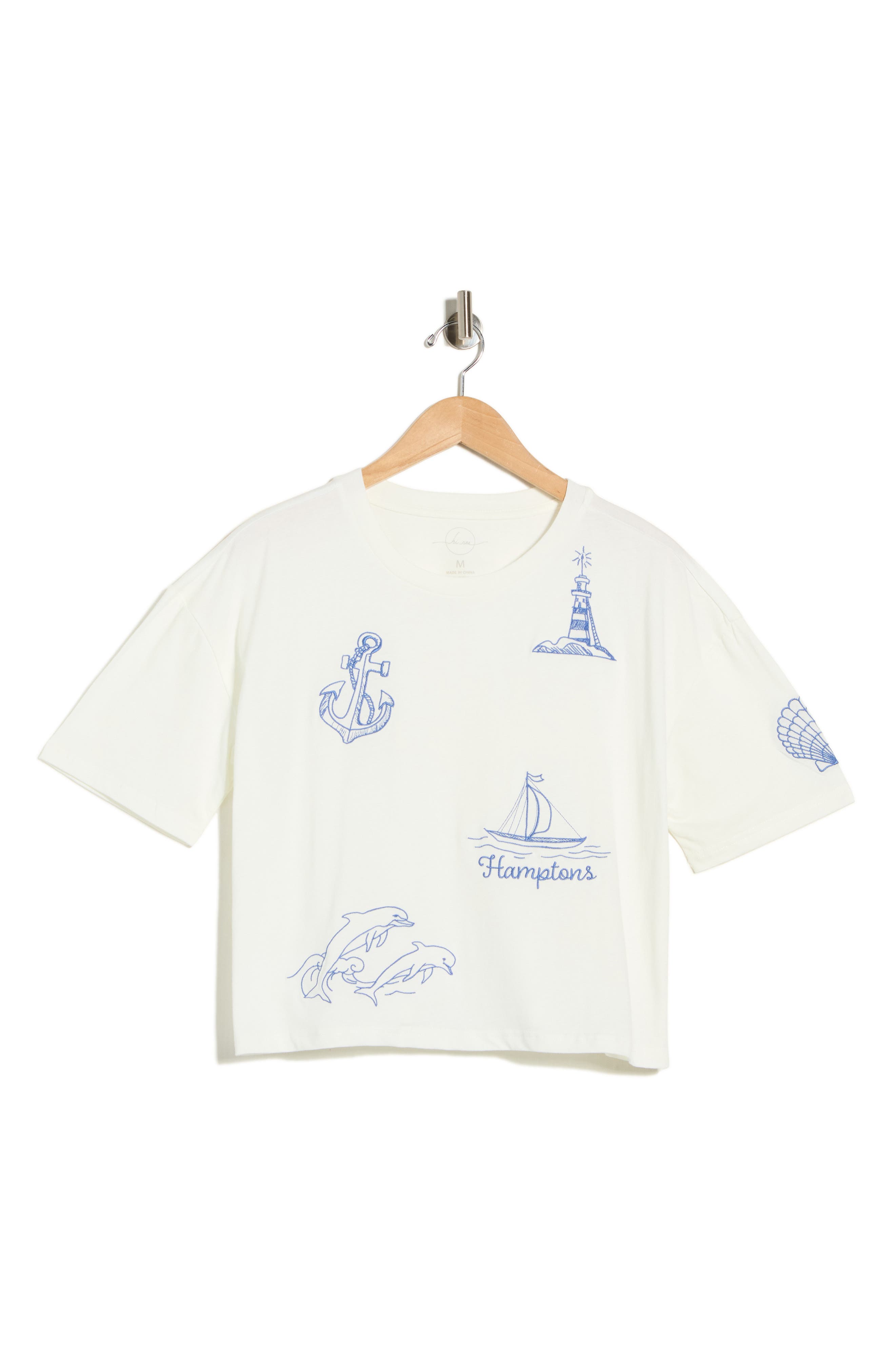 Hi Res Hamptons Nautical Icons T-Shirt