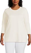 Lands' End 3/4 Sleeve Cotton Supima Tunic