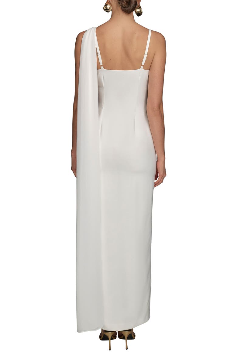 Scarf Drape Sleeveless Gown, Alternate, color, CREAM