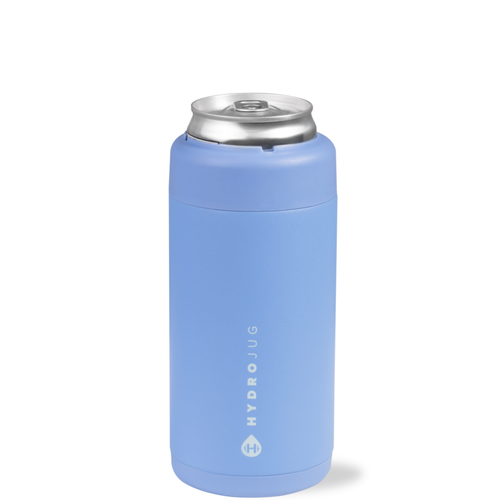 HydroJug Slim Can Cooler 12oz, 2-in-1 Insulated Can Cooler Cup - Stainless Steel, Non-Slip Rubber Base in Light Blue  product