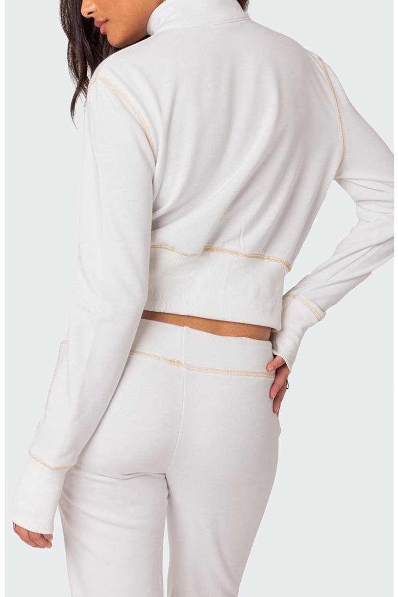 Alexia Crop Zip-Up Jacket, Alternate, color, WHITE