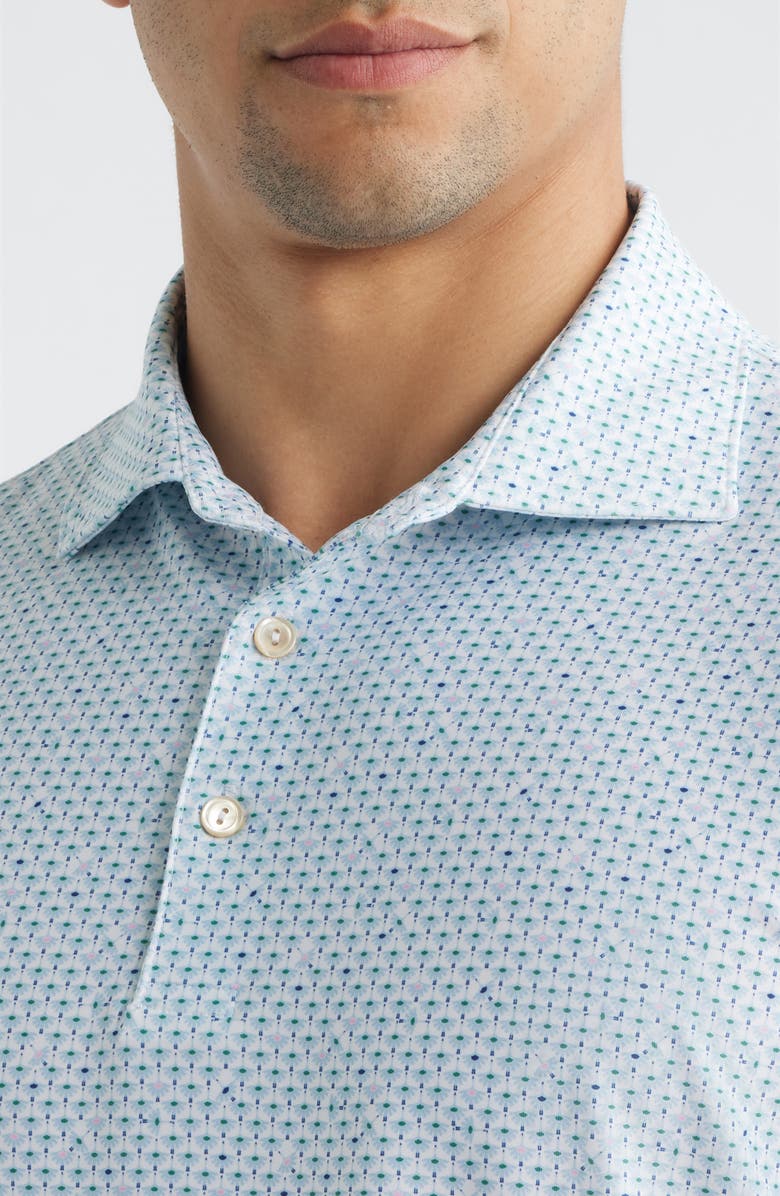 Peter Millar Flock Performance Jersey Polo, Alternate, color, White