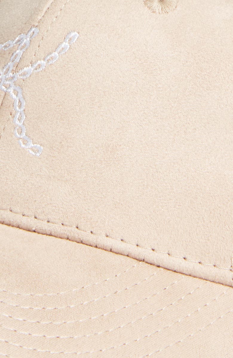 KROST Embroidered Logo Faux Suede Baseball Cap, Alternate, color, Birch