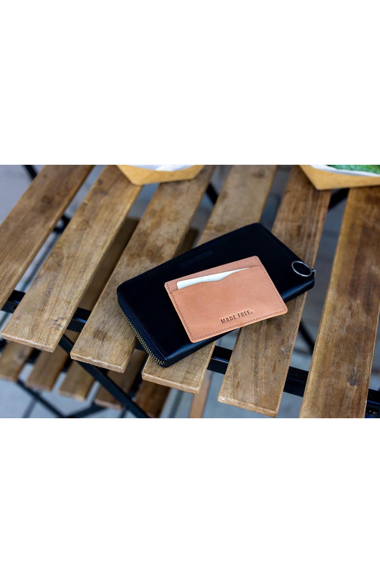 Made Free Leather Card Wallet, Alternate, color, Black